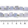 Natural Blue Lace Agate Beads Strands G-G053-B23-01-5