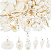 90Pcs 6 Styles Natural Mixed Shell Pendants PALLOY-BM00007-1