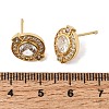 Brass Micro Pave Cubic Zirconia Stud Earrings EJEW-G471-05G-7