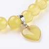 Natural Agate Beads Charm Bracelets BJEW-K164-C03-3