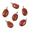 Natural Red Jasper Tumbled Stone Pendants GG-K002-06C-1