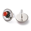 Sport Balls Glass & 304 Stainless Steel Stud Earrings for Women EJEW-H005-01P-09-2