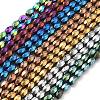 Electroplated Synthetic Magnetic Hematite Beads Strands G-P545-G01-02-1