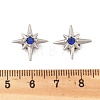 Rhinestone Star Clip-on Earrings EJEW-B116-01P-02-5