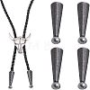 4Pcs Zinc Alloy Cord Ends FIND-CA0003-94-1