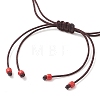 Handmade Silver Foil Glass Lampwork &  Natural White Jade Beads Braided Bead Bracelets for Women BJEW-JB12728-01-4