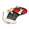 Christmas Sock with Reindeer Iron Ornaments HJEW-G013-11-3
