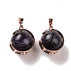 Natural Amethyst Pendants G-A212-01RG-02-1