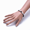 Woman's Braided Leather Cord Bracelets BJEW-JB04253-01-4