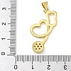 Rack Plating Brass Micro Pave Cubic Zirconia Pendants KK-Z063-40B-G-3