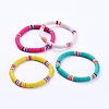 Handmade Polymer Clay Heishi Beads Stretch Bracelets BJEW-JB05087-1