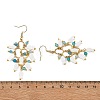 304 Stainless Steel & Natural Freshwater Shell & Agate Cluster Chandelier Earrings for Women EJEW-JE07468-5