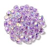 UV Plating Rainbow Iridescent Acrylic Beads LS-OACR-F004-05F-3