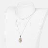 Natural & Synthetic Gemstone Pendant Necklaces NJEW-JN02160-4