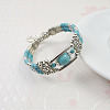 Synthetic Turquoise Beaded Bangles for Women WG1DBAC-01-2