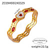 304 Stainless Steel Pave Cubic Zirconia Bangles FS-WG9DD70-08-1