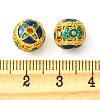 Rack Plating Brass Enamel Beads KK-G501-09G-3