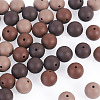 45Pcs 3 Colors Round Silicone Focal Beads SIL-TAD0001-01G-3