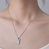 Non-Tarnish 201 Stainless Steel Cat Shape Pendant Necklace NJEW-OY001-21-2