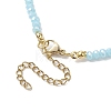 Glass Beads with Pearl Necklaces NJEW-JN04682-01-5