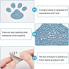 Fingerinspire Heart & Pawprint Glitter Hotfix Rhinestone DIY-FG0002-29-4