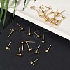 SHEGRACE Brass Stud Earring Findings XGR0023G-34G-3