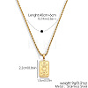 304 Stainless Steel Tarot Card Pendant Necklaces WG777F6-01-1