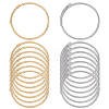16Pcs 2 Colors 304 Stainless Steel Twist Rope Bangles for Women BJEW-ME0001-22-1