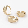 Brass Cuff Rings RJEW-C101-03G-1