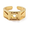 Rack Plating Brass Wide Open Cuff Rings Ring Components KK-Q819-01G-2