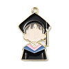 Graduation Theme Alloy Enamel Pendants ENAM-G226-01B-1