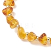 Natural Amber Beads Stretch Bracelets for Women BJEW-JB13294-3