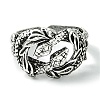 Snake Alloy Open Cuff Rings RJEW-K275-86AS-2