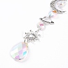 AB Color Plated Crystal Teardrop Big Pendant Decorations HJEW-G019-03E-3