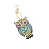 DIY Owl Keychain Diamond Painting Kits DIAM-PW0004-124-2