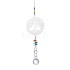 Glass Beads & 201 Stainless Steel Hanging Suncatchers HJEW-JM04762-02-2