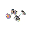 Ion Plating(IP) 304 Stainless Steel Stud Earring Findings STAS-P198-25-6mm-M-2