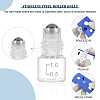 24Pcs Transparent Glass Roller Ball Bottles with Scal and Plastic Cover DIY-BC0006-46-4