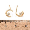 Brass Rhinestone Stud Earring Findings RB-CBA7264-02G-3