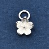 925 Sterling Silver 5-Petal Flower Charms STER-U009-01S-01-2