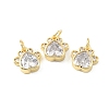 Rack Plating Brass Micro Pave Cubic Zirconia Charms KK-C021-07G-3