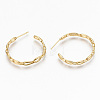 Brass Half Hoop Earrings KK-R117-055G-NF-2