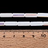Electroplate Imitation Jade Glass Beads Strands EGLA-Q132-02A-D01-4