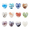 24Pcs 12 Colors Handmade Lampwork Beads LAMP-CW0001-03-10