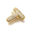 Brass Micro Pave Cubic Zirconia Links KK-I717-04T-2