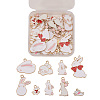 Alloy Enamel Bunny Pendants ENAM-CJ0001-36-3