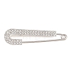 Crystal Rhinestone Safety Pin Brooches JEWB-A040-01B-P-1