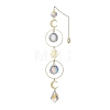 Brass Moon Sun Hanging Ornaments HJEW-JM02096-1