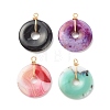 Natural Striped Agate/Banded Agate Pendants PALLOY-JF01216-1