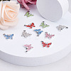 30Pcs 5 Colors Zinc Alloy Butterfly Jewelry Charms FIND-TA0001-61-11